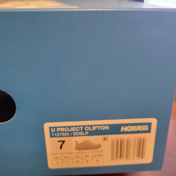 Hoka One One U Project Clifton Shoes 1127924-BDBLR nwb mens sz 7 womens 8 main image 6